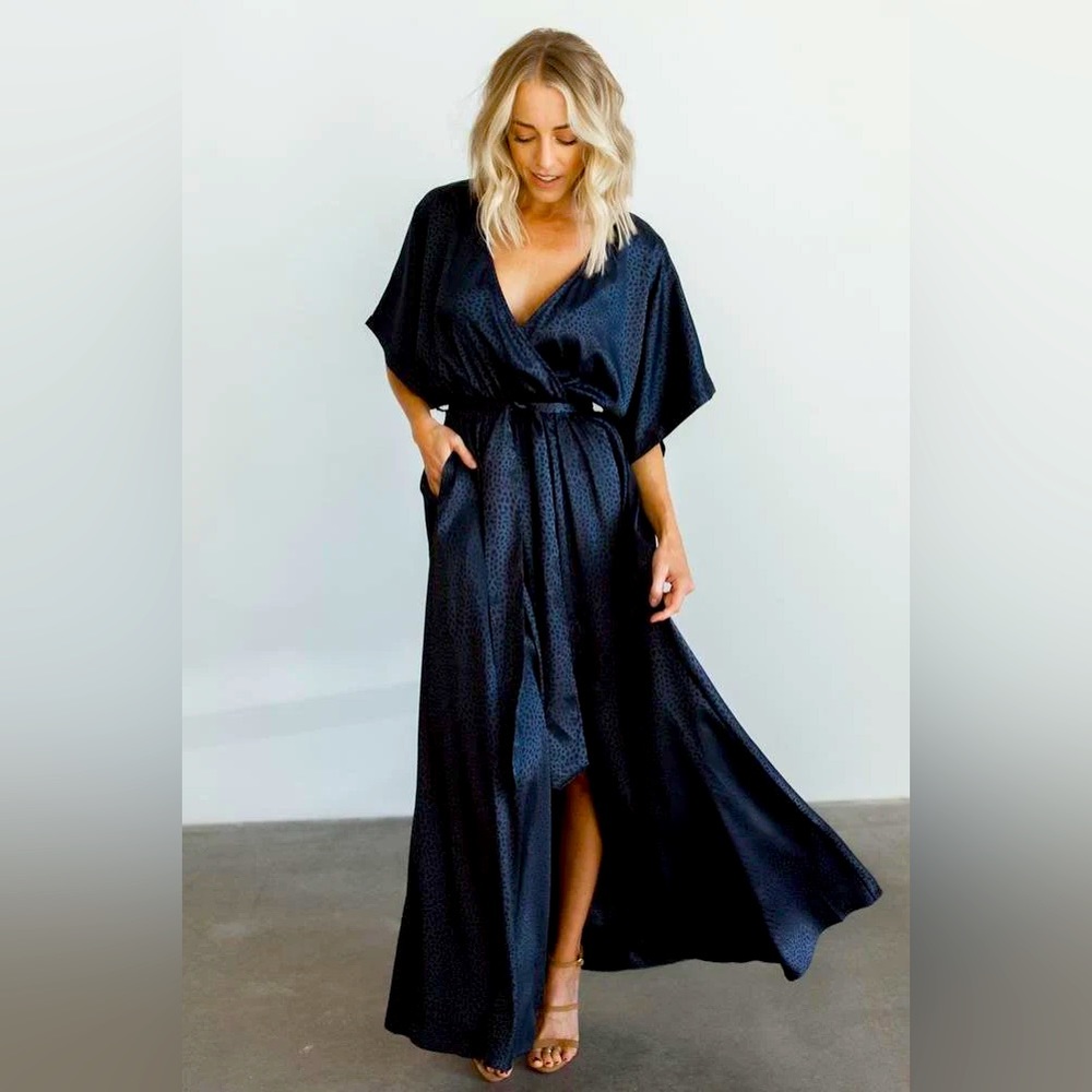 Navy Maxi Dress Large NWT